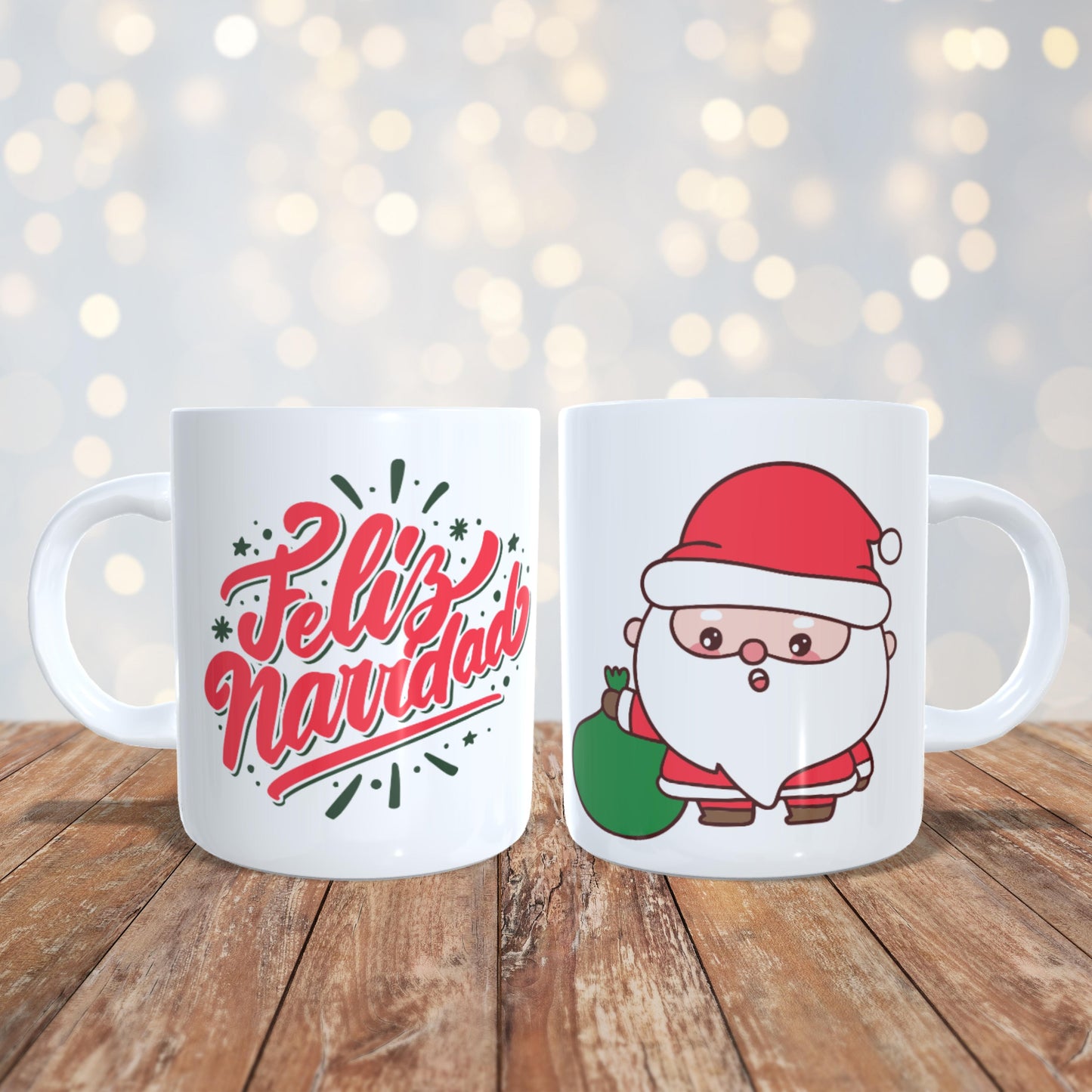 Taza Navideña Santa Kawaii