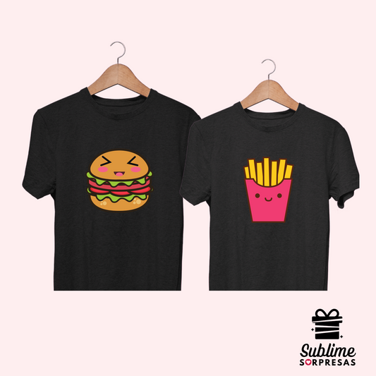 Polos PAREJA "BURGER & PAPITAS"