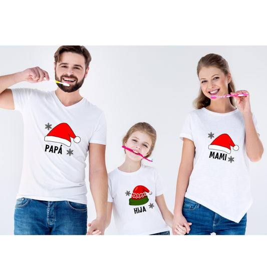 Polo Gorro Navidad Familia [Personalizable]