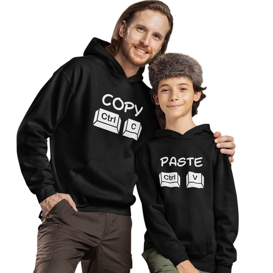 PACK HOODIE Papá & Hijos Polera c/ Capucha "COPY + PASTE"