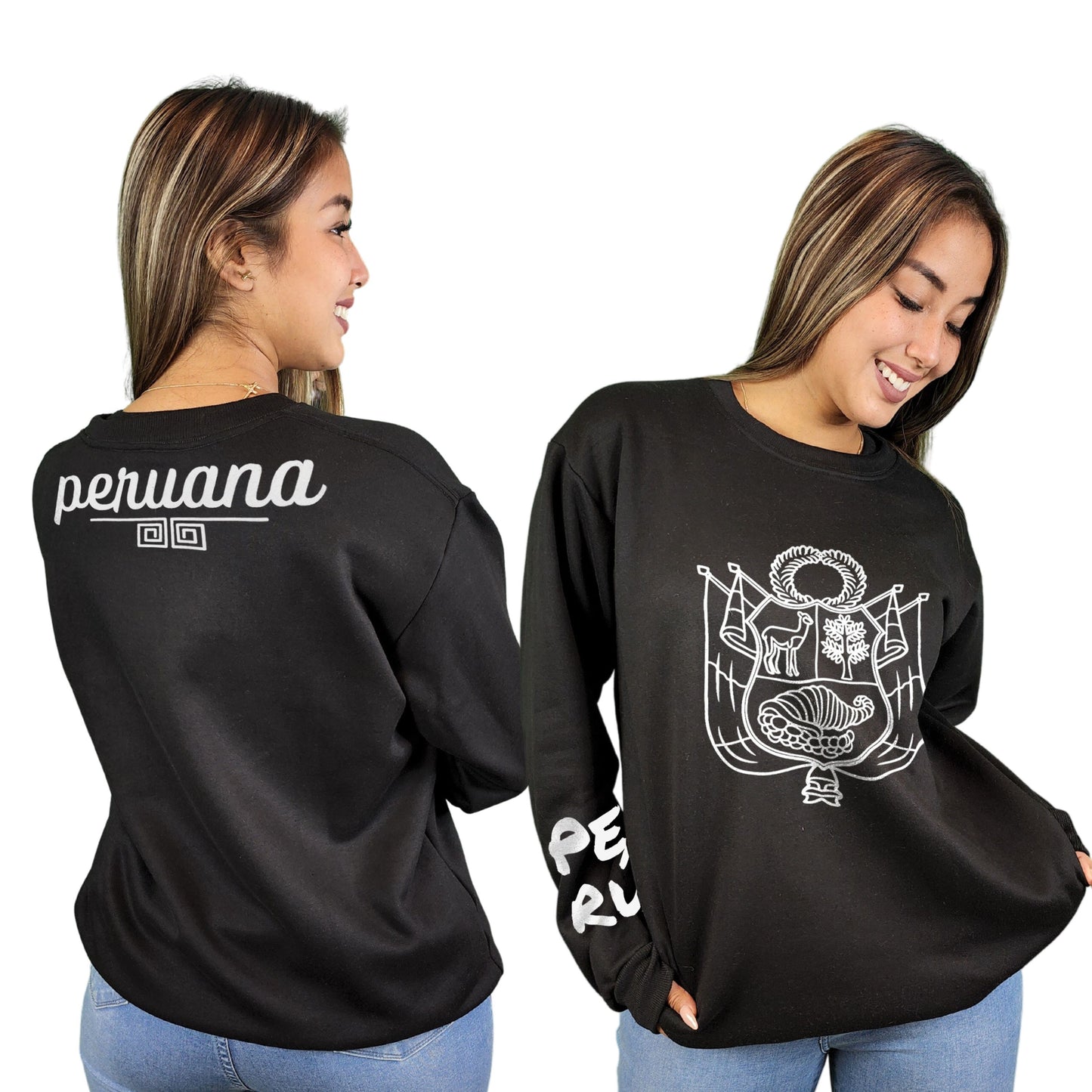 Polera DELUXE [Escudo Perú + PERUANO] - Negro